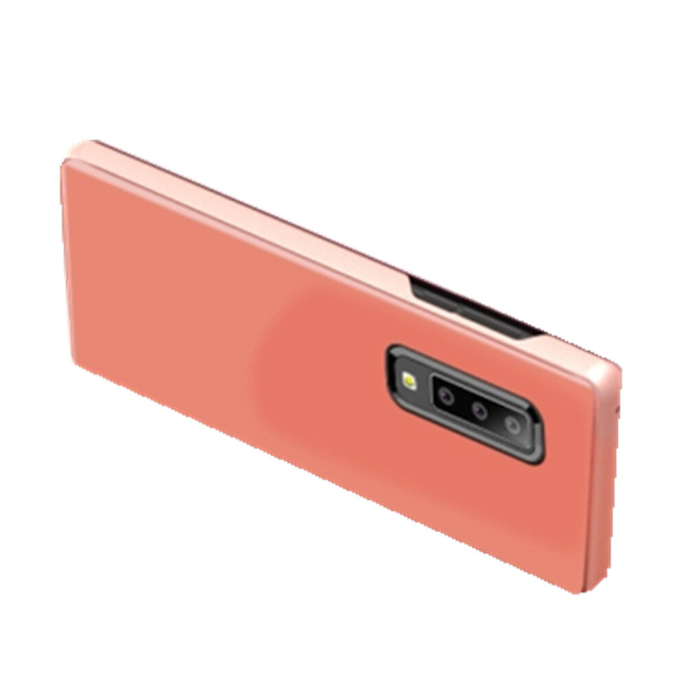 Electroplating Mirror Horizontal Flip Leather Case For Galaxy A50 With Holder (Rose ) Gold 8881471517622