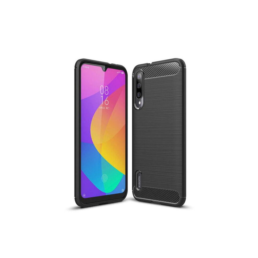 2Pcs Brushed Texture Carbon Fiber Tpu Case For Xiaomi Mi Cc9e / Xiaomi A3 8881471516984