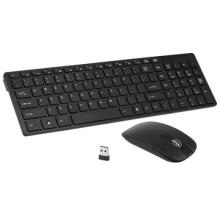 Ultradünnes 2,4 GHz Wireless-Kombi-Set mit 101 Tasten, Tastatur und 1000 DPI-Maus mit Tastaturabdeckung