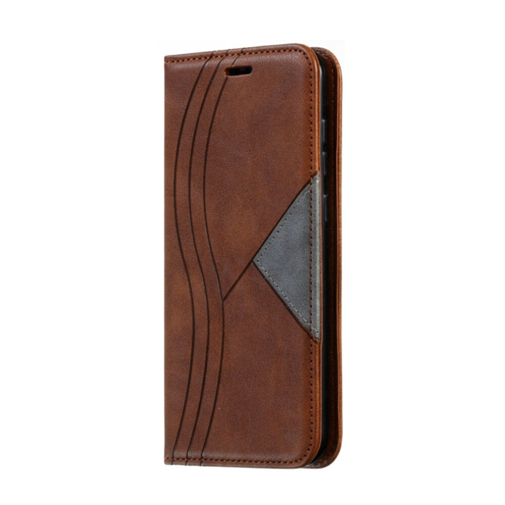 For Huawei Y7 2019 / Enjoy 9 / Y7 Prime 2019 / Y7 Pro 2019 Splicing Color Magnetic Hem Horizontal Flip Leather Case With Holder & Card Slots(Brown) Brown 8881471520547