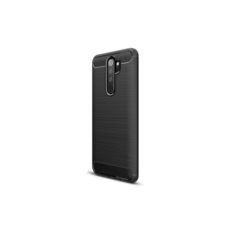 2Pcs For Xiaomi Redmi Note 8 Pro Brushed Texture Carbon Fiber Tpu Case 8881471517745
