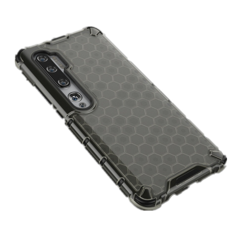 2 Pcs For Xiaomi Mi Cc9pro Shockproof Honeycomb Pc + Tpu Protective Case(Black) Black 8881471518629