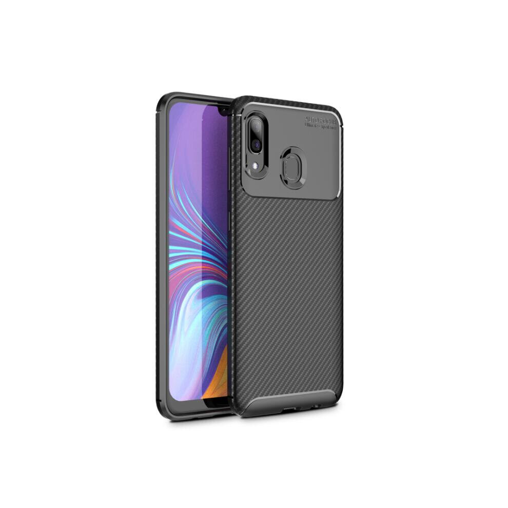 2Pcs Carbon Fiber Texture Shockproof Tpu Case For Galaxy A40 8881471520325