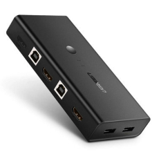 CM200 2 In 1 Out HD USB KVM Switcher 7 Ports KVM VGA Splitter Konverter für Drucker Tastatur Maus