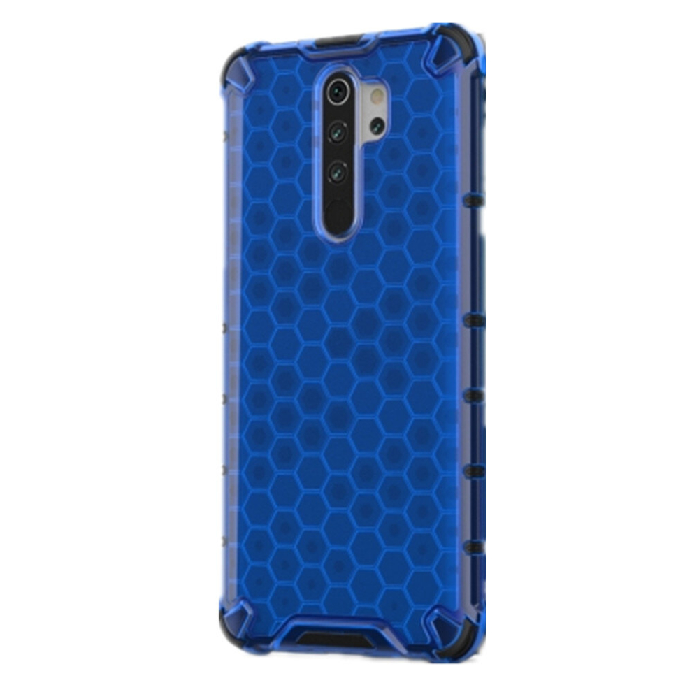 2 Pcs For Xiaomi Redmi Note 8 Pro Shockproof Honeycomb Pc + Tpu Case(Blue) Blue 8881471517523