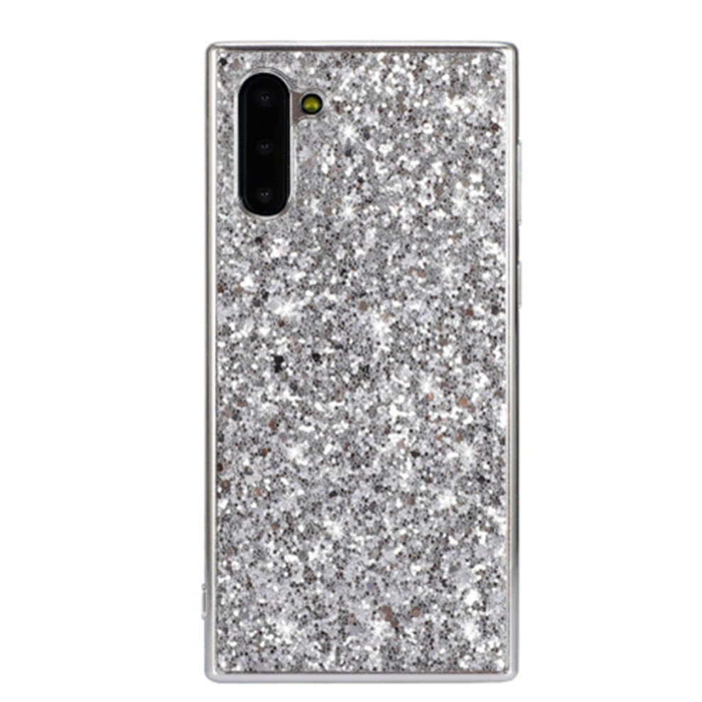 Plating Glittery Powder Shockproof Tpu Case For Galaxy Note 10(Silver) Silver 8881471520776