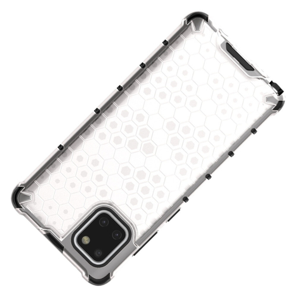 2Pcs For Galaxy Note 10 Lite Shockproof Honeycomb Pc + Tpu Protective Case(White) White 8881471517035