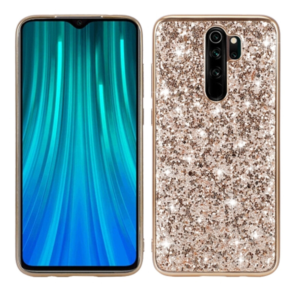 For Xiaomi Redmi Note 8 Pro Glittery Powder Shockproof Tpu Case(Gold) Gold 8881471517943