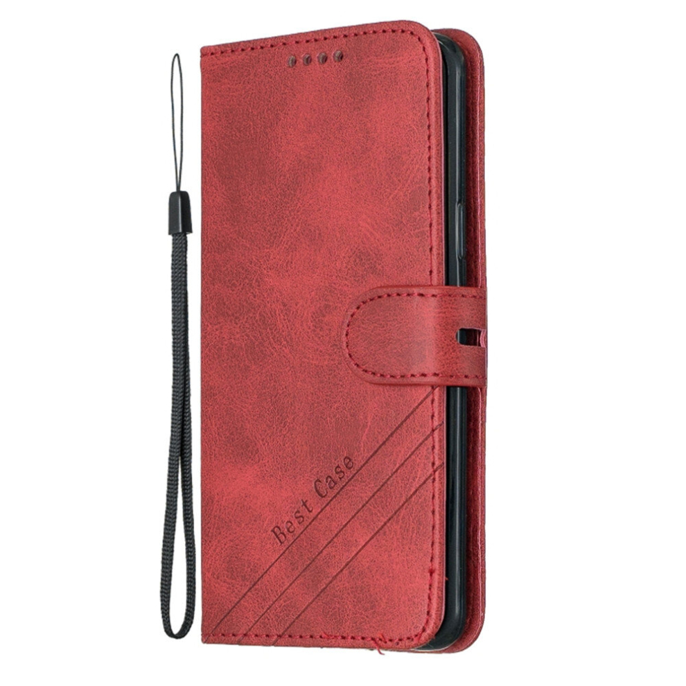 2Pc For Galaxy S9 Matching Color Frosted Texture Horizontal Flip Pu Leather Case With Holder & Card Slots & Lanyard(Red) Red 8881471520400