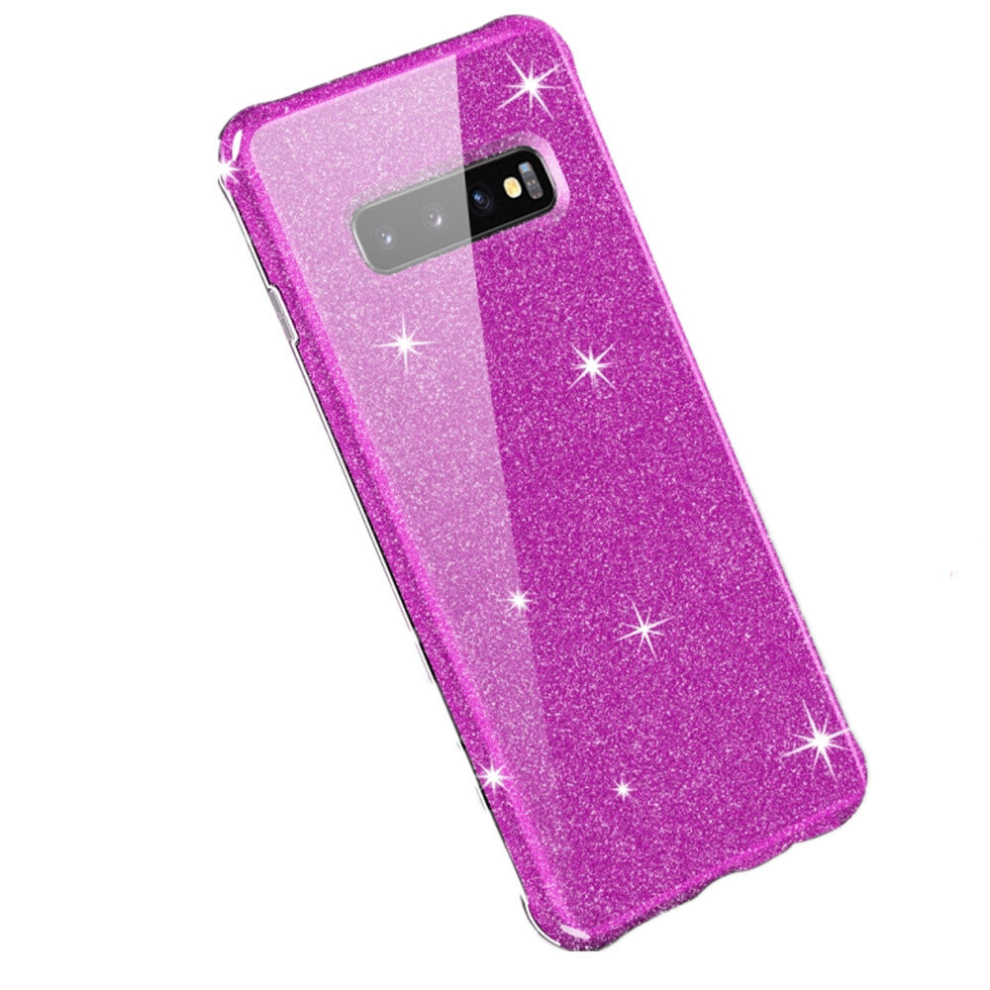 For Galaxy S10 Shockproof Pc+Tpu Back Protective Case( Glitter) Purple 8881471519831