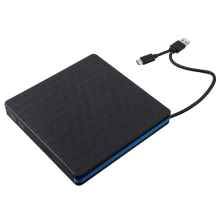 USB 3.0 Type C External CD DVD Drive , Dual Port DVD-RW Player Portable Optical Burner Writer Rewriter, High Speed Data Transfer for PC Laptop OS Wind