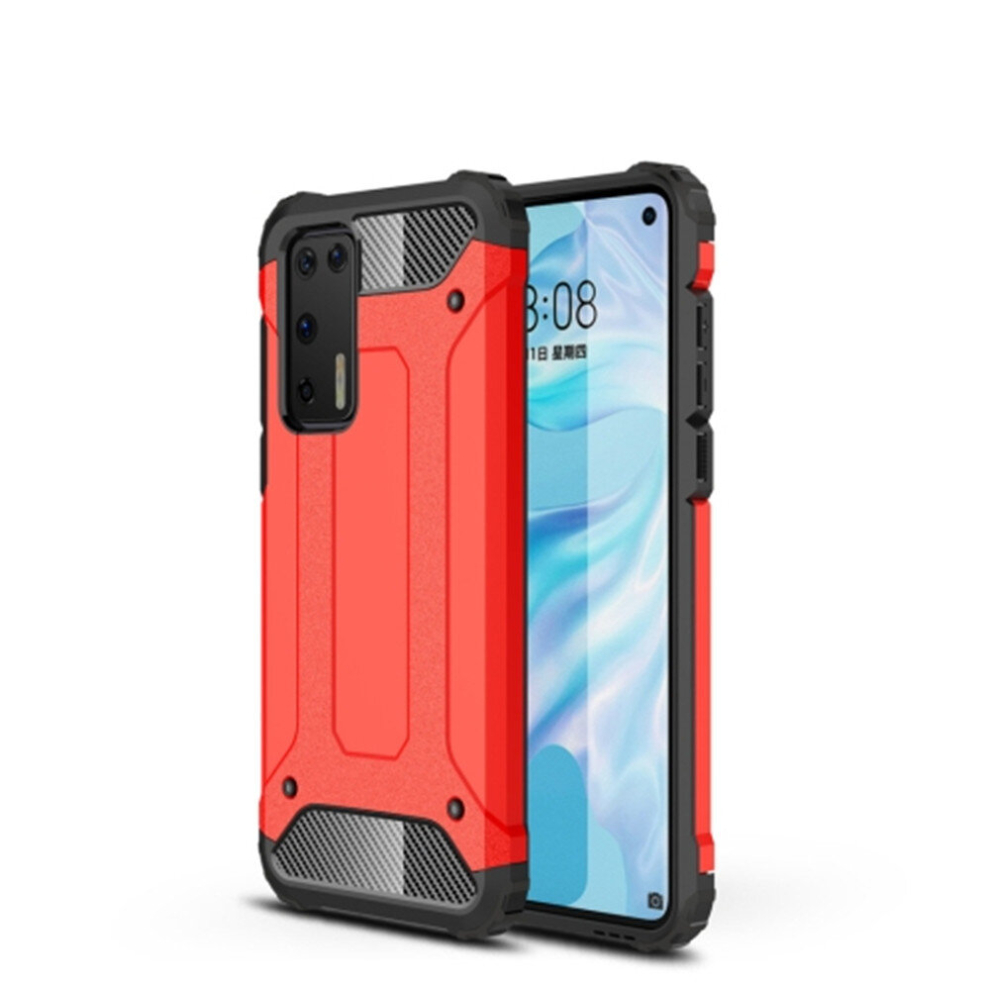 2 Pcs For Huawei P40 Magic Armor Tpu + Pc Combination Case(Red) Red 8881471517929