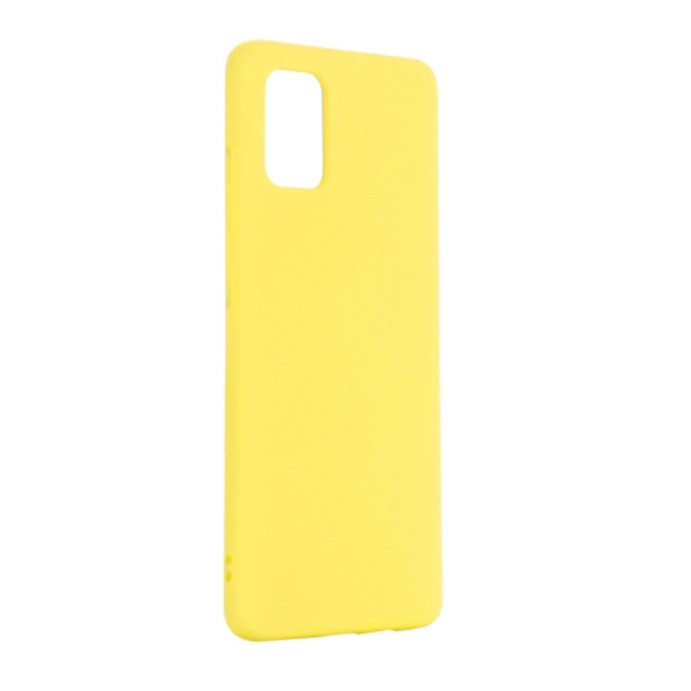 For Galaxy A81 Solid Color Liquid Silicone Shockproof Full Coverage Protective Case(Yellow) Yellow 8881471520806