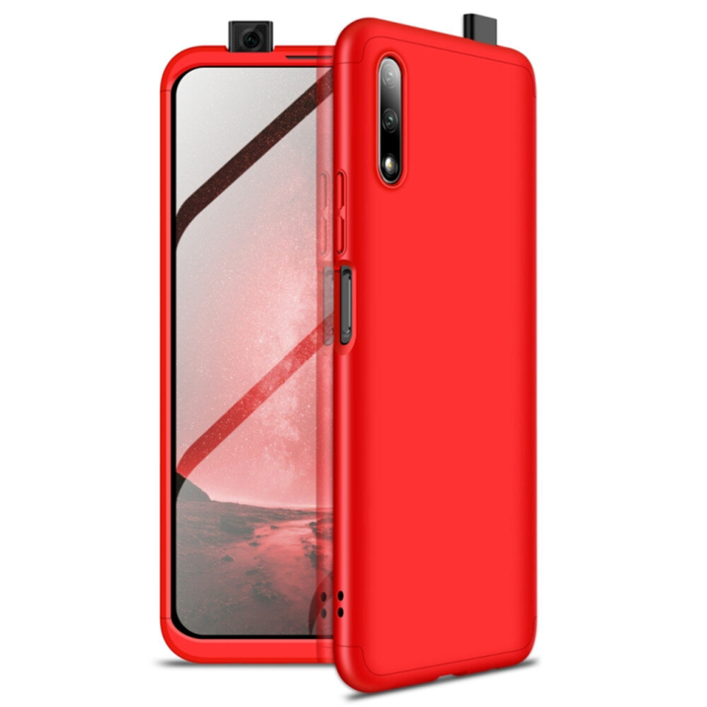 Three Stage Splicing Full Coverage Pc Case For Huawei Honor 9X(Red) Red 8881471520738