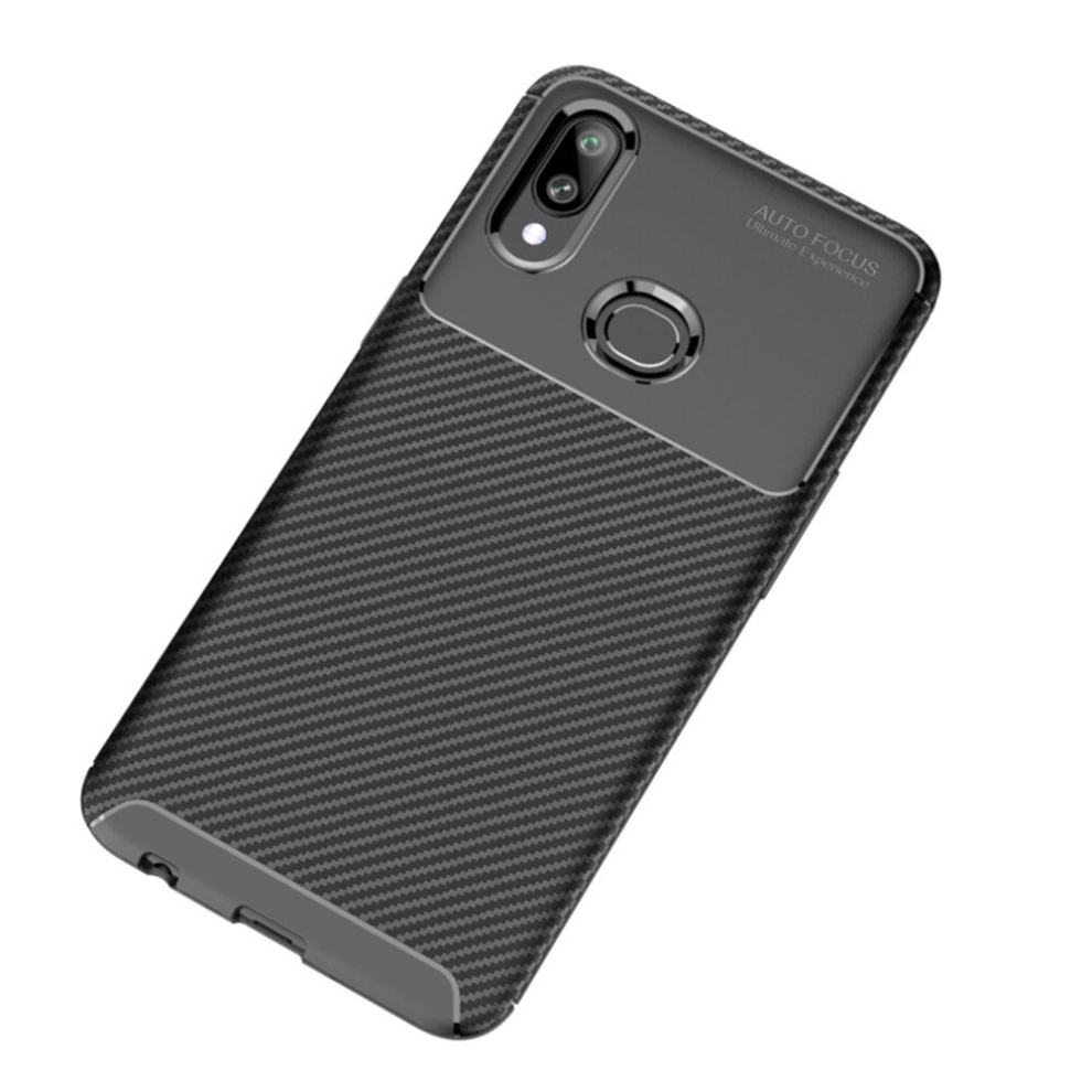 2Pc Beetle Series Carbon Fiber Texture Shockproof Tpu Case For Galaxy A10s(Black) Black 8881471520707