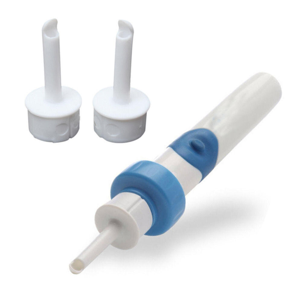 Keshen 2Pcs Electric Vacuum Ear Cleaner Ear Wax Safe Remover Vibration Removal Cleaning Painless Cordless Safety Earpick