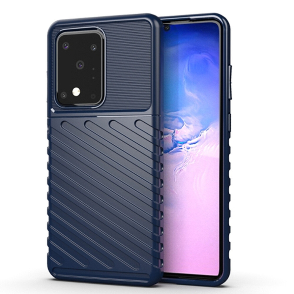 2 Pcs For Galaxy S20 Ultra Shockproof Tpu Soft Case(Blue) Blue 8881471520097