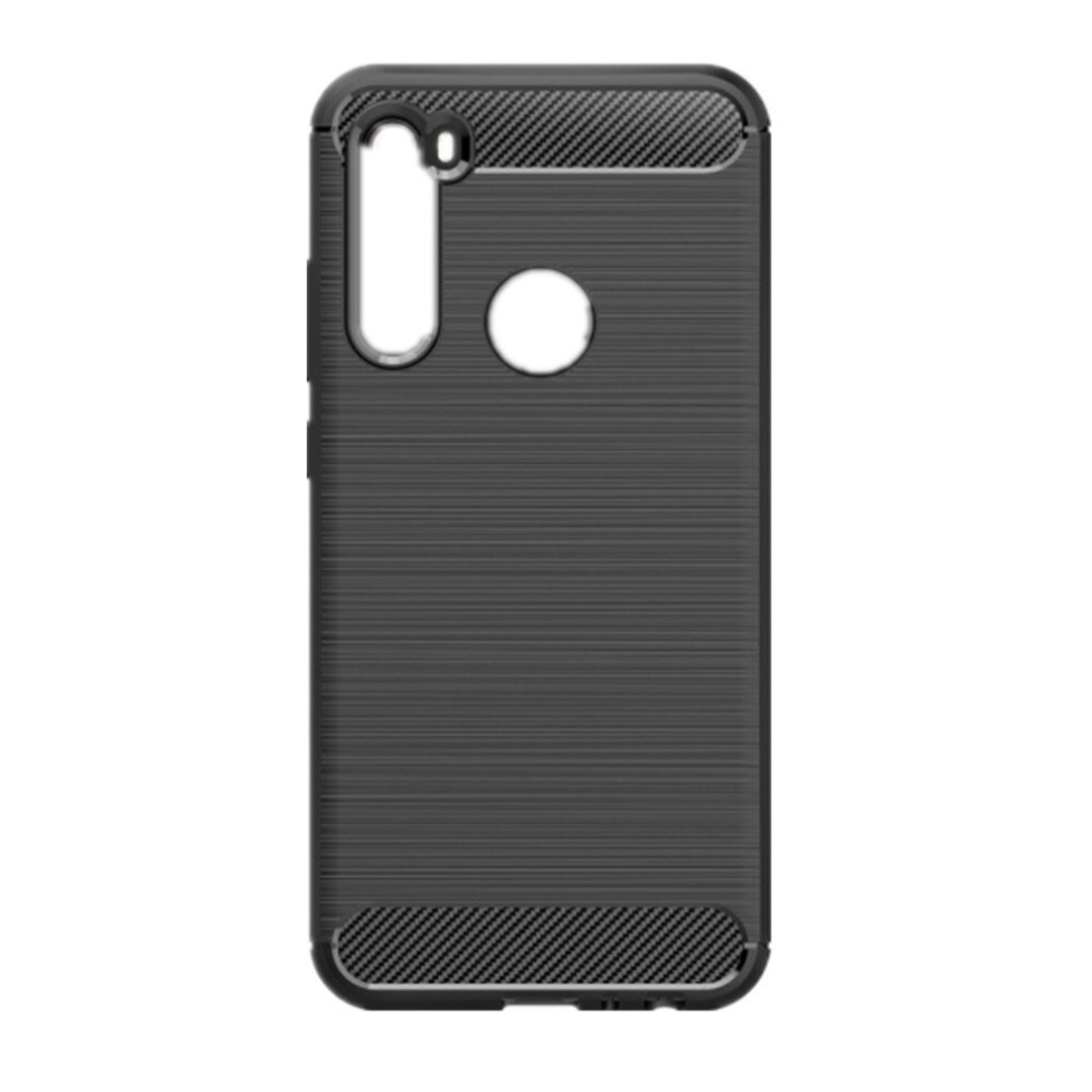 2Pcs For Xiaomi Redmi Note 8 Brushed Texture Carbon Fiber Tpu Case(Black) Black 8881471518094