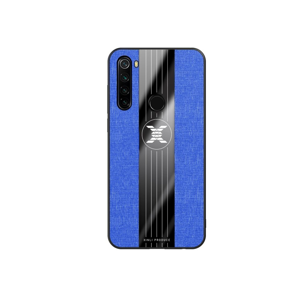 2Pcs For Xiaomi Redmi Note 8 Xinli Stitching Cloth Texture Shockproof Tpu Protective Case(Blue) Blue 8881471520035