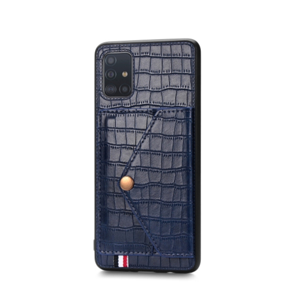 Photos - Case Keshen For Galaxy A51 Crocodile Pattern PU+TPU+PVC Shatter-resistant Mobile Phone  with Magnetic Invisible Holder & Holder & Ca 