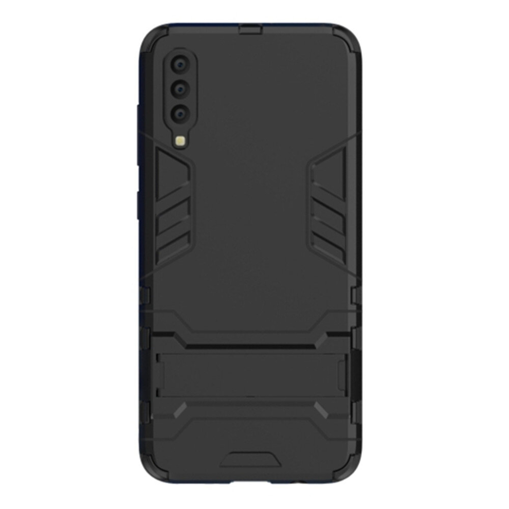 2Pc Shockproof Pc + Tpu Case For Samsung Galaxy A70, With Holder(Black) Black 8881471520288