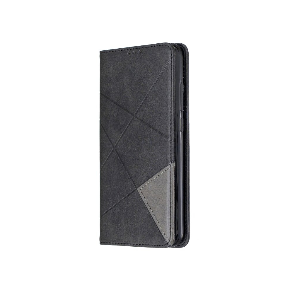 For Xiaomi Redmi Note 8 Rhombus Texture Horizontal Flip Magnetic Leather Case With Holder & Card Slots(Black) Black 8881471520233