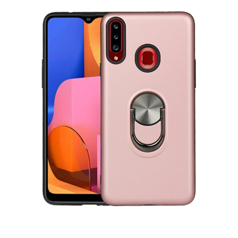 For Galaxy A20s 360 Rotary Multifunctional Stent Pc+Tpu Case With Magnetic Invisible Holder(Rose ) Gold 8881471520240