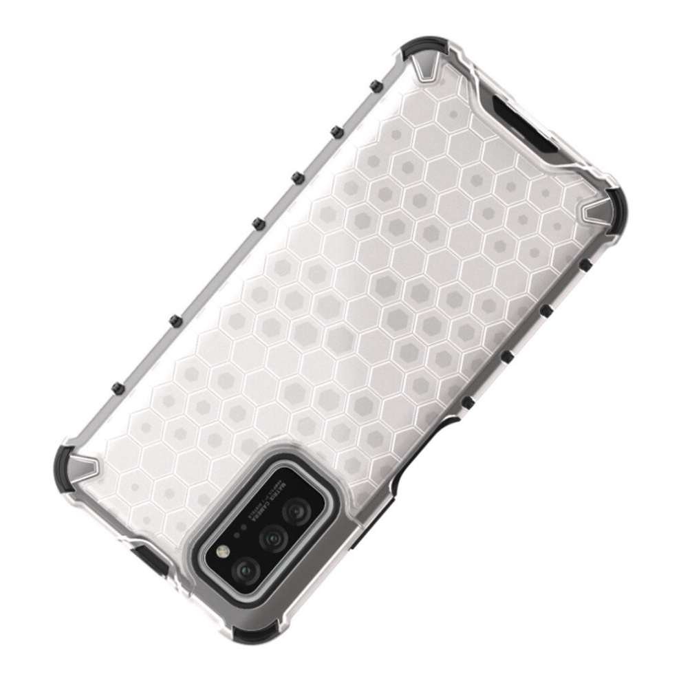 2Pc For Galaxy S10 Plus Shockproof Honeycomb Pc + Tpu Case(White) White 8881471517424