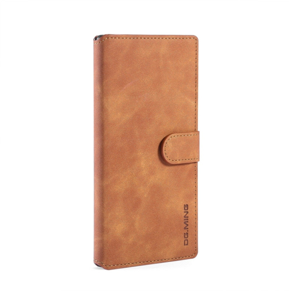 Retro Oil Side Horizontal Flip Case With Holder & Card Slots & Wallet For Galaxy Note 10+(Brown) Brown 8881471520301