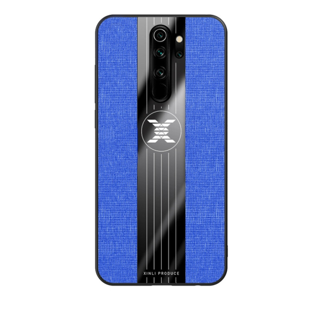 2 Pcs For Xiaomi Redmi Note 8 Pro Stitching Cloth Texture Shockproof Tpu Protective Case(Blue) Blue 8881471518711