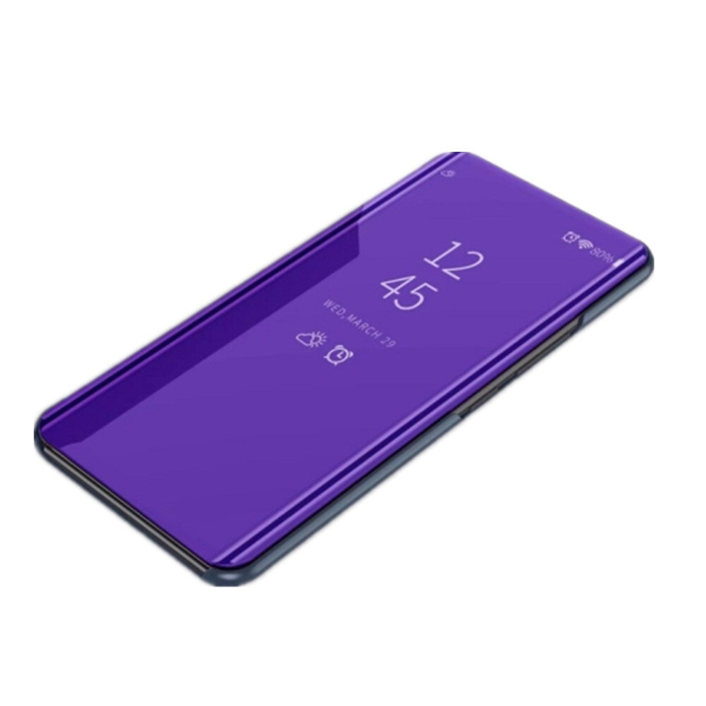 Plating Mirror Left And Right Flip Cover With Bracket Holster For Xiaomi Cc9 / A3 Lite(Purple ) Blue 8881471518971
