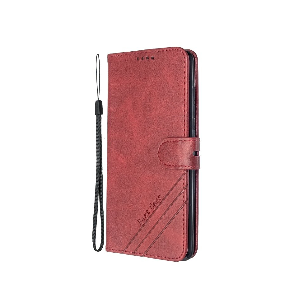 For Galaxy A51 Stitching Style 2-Color Cow Texture Horizontal Flip Pu Leather Case With Holder & Card Slot & Lanyard(Red) Red 8881471517431