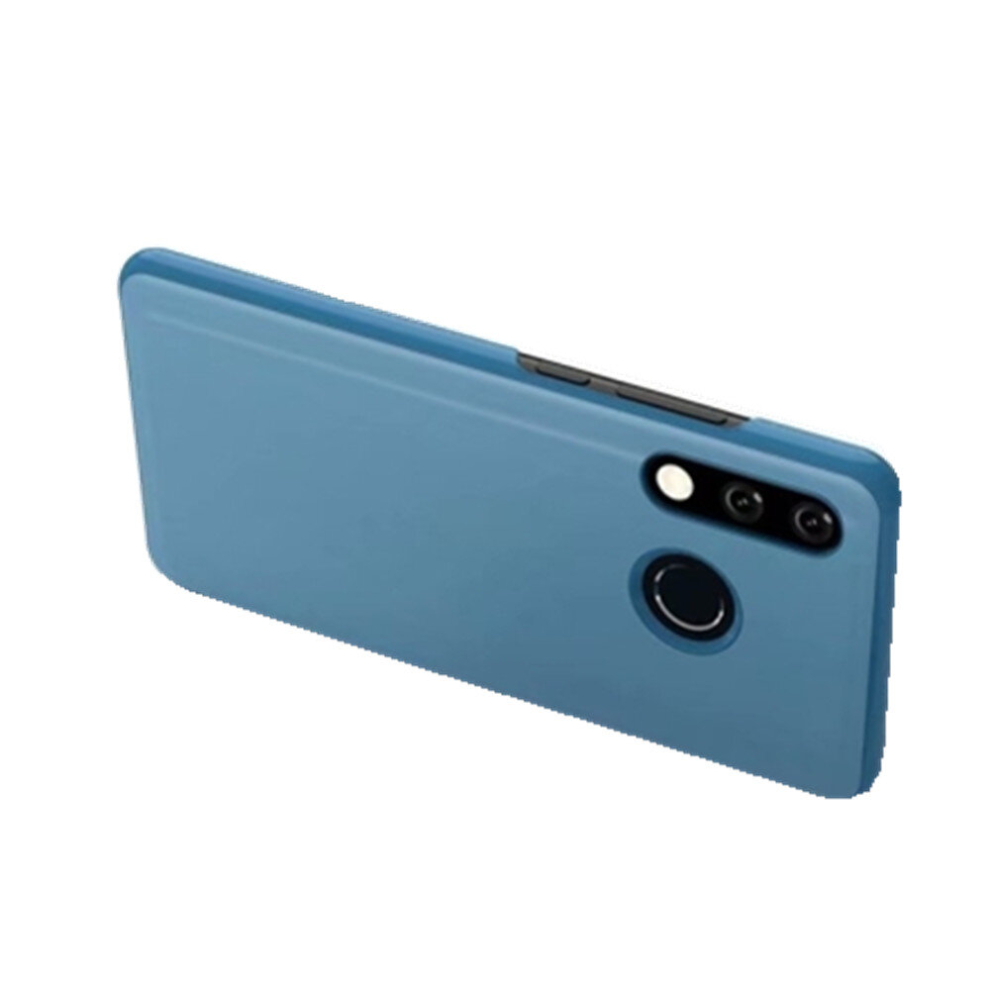Electroplating Mirror Horizontal Flip Leather Case For Huawei P30 Lite / Nova 4E, With Holder(Sky ) Blue 8881471523340