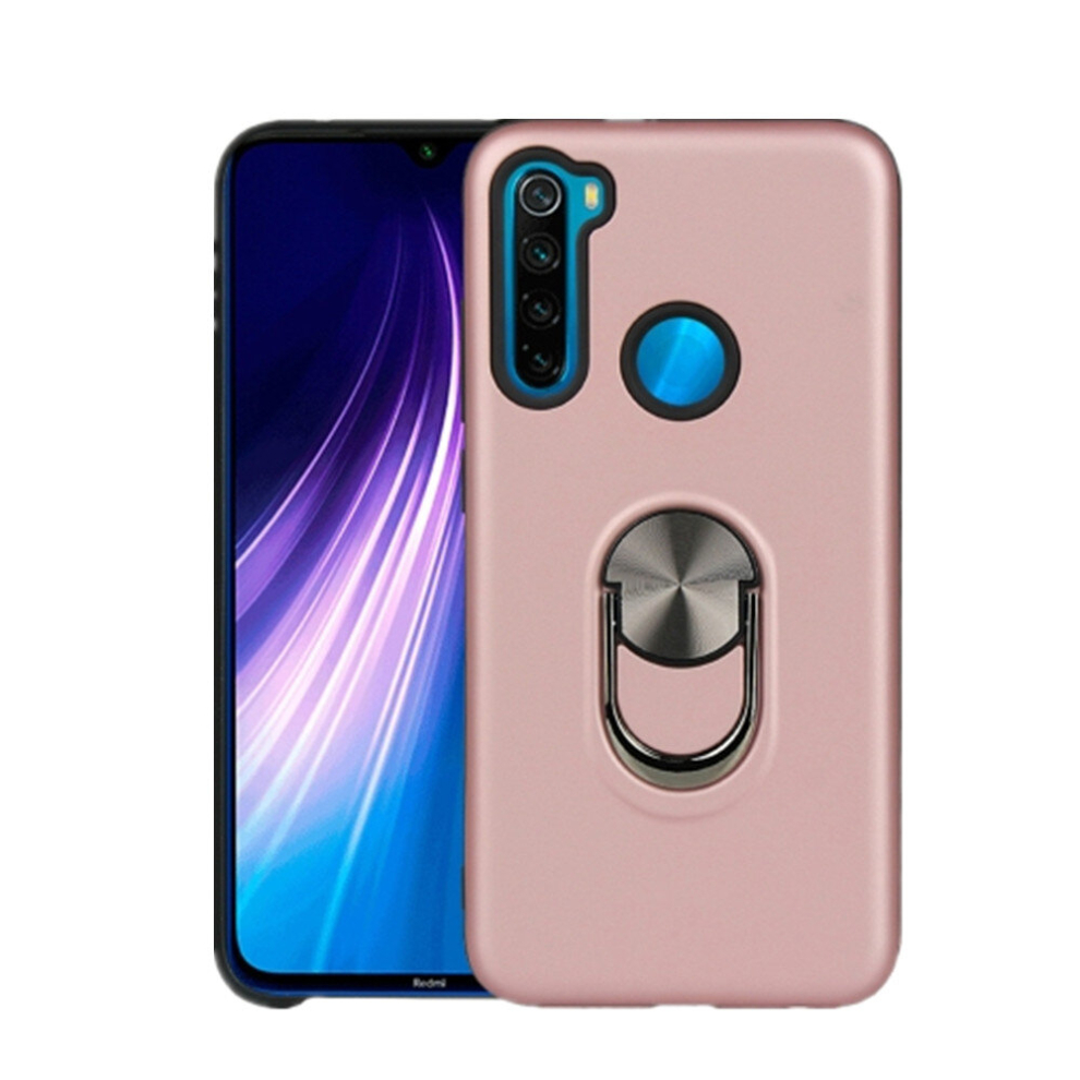 For Xiaomi Redmi Note 8 360 Rotary Multifunctional Stent Pc+Tpu Case With Magnetic Invisible Holder(Rose ) Gold 8881471519107