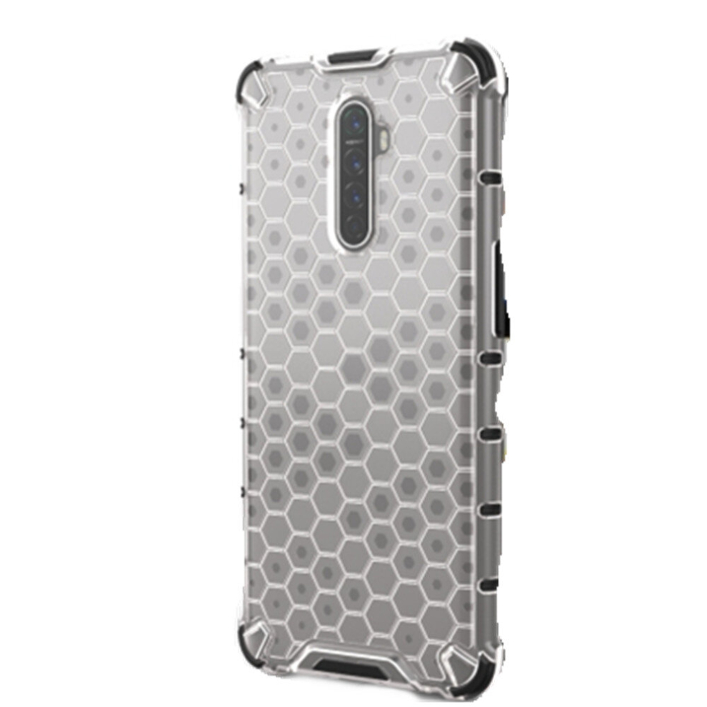 2Pc For Oppo Realme X2 Pro Shockproof Honeycomb Pc + Tpu Case(White) White 8881471523074