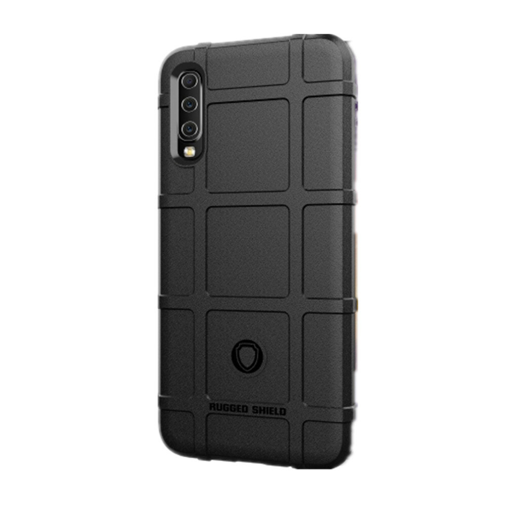 2 Pcs Shockproof Rugged Shield Full Coverage Protective Silicone Case For Galaxy A50(Black) Black 8881471518896