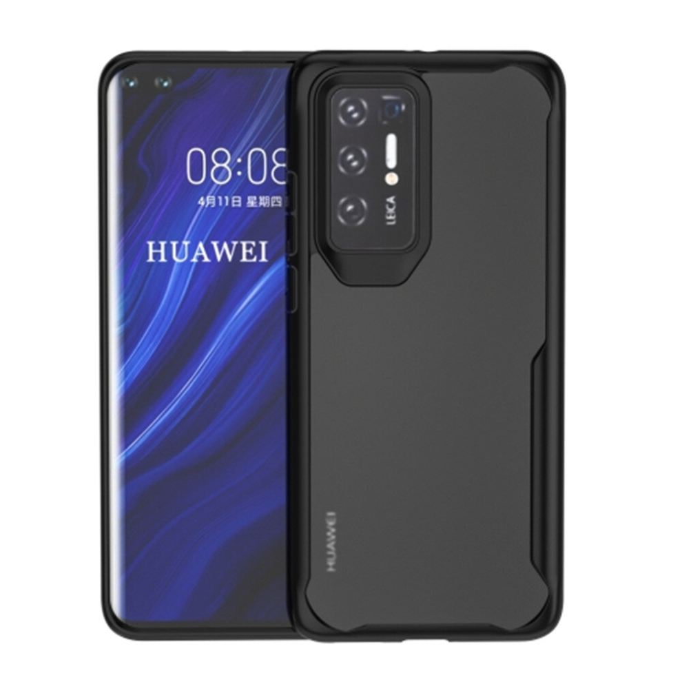 For Huawei P40 Pro Transparent Pc + Tpu Full Coverage Shockproof Protective Case(Black) Black 8881471526167