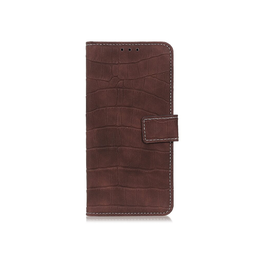 For Galaxy A21 Crocodile Texture Horizontal Flip Leather Case With Holder & Card Slots & Wallet(Brown) Brown 8881471518902