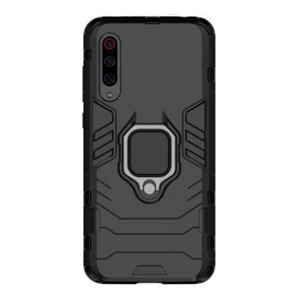 2Pc For Xiaomi Redmi 8 / 8A Shockproof Pc + Tpu Case With Magnetic Ring Holder(Black) Black 8881471518865