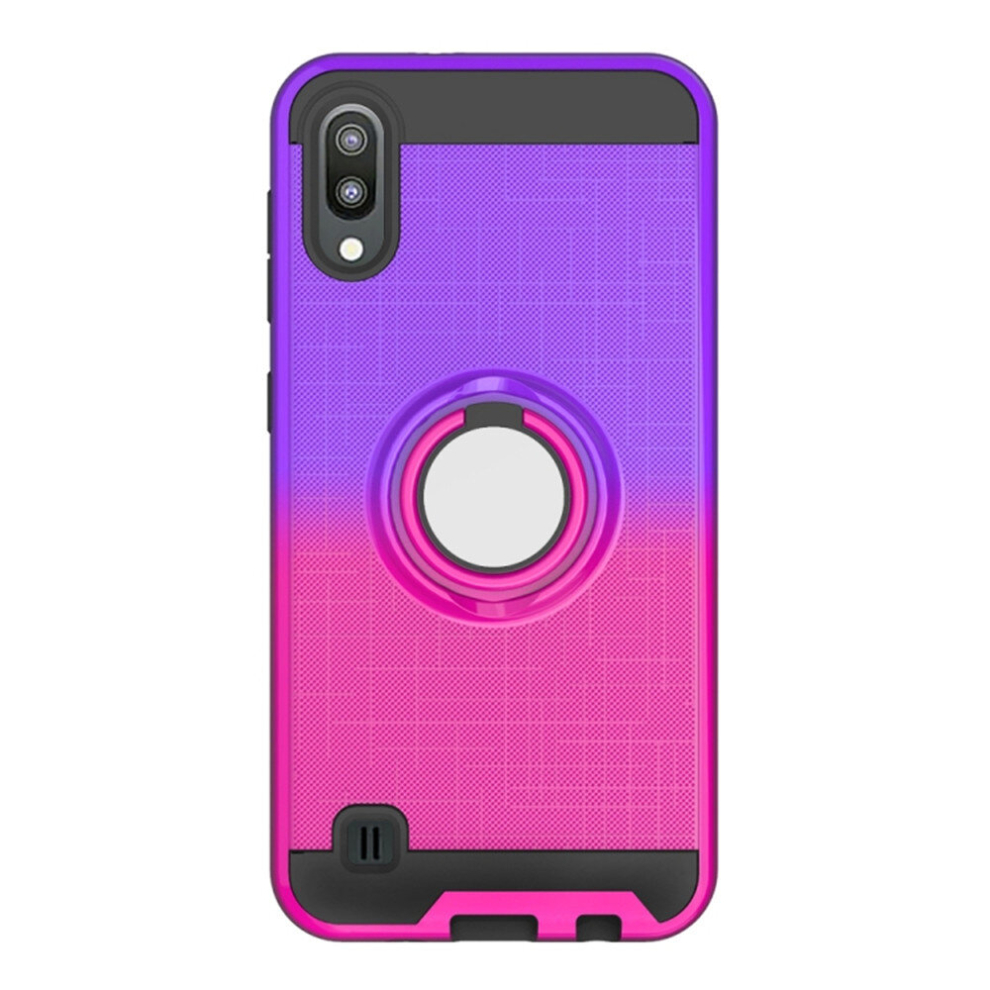 For Galaxy M10 / A10 2 In 1 Pc + Tpu Protective Case With 360 Degrees Rotate Ring Holder(Rose ) Red 8881471518933