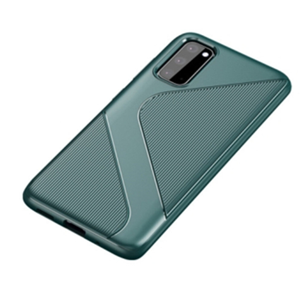 2 Pcs For Galaxy S11e S-Shaped Soft Tpu Protective Cover Case(Green) Green 8881471519213
