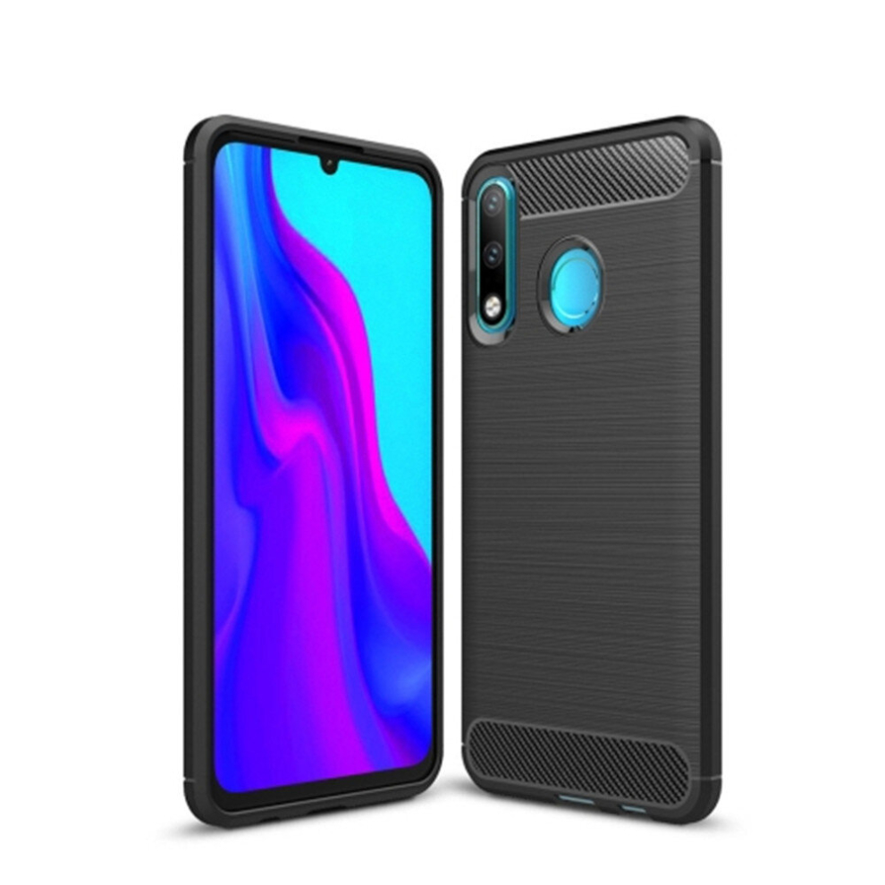 Brushed Texture Carbon Fiber Tpu Case For Huawei P30 Lite (Black) Black 8881471522091
