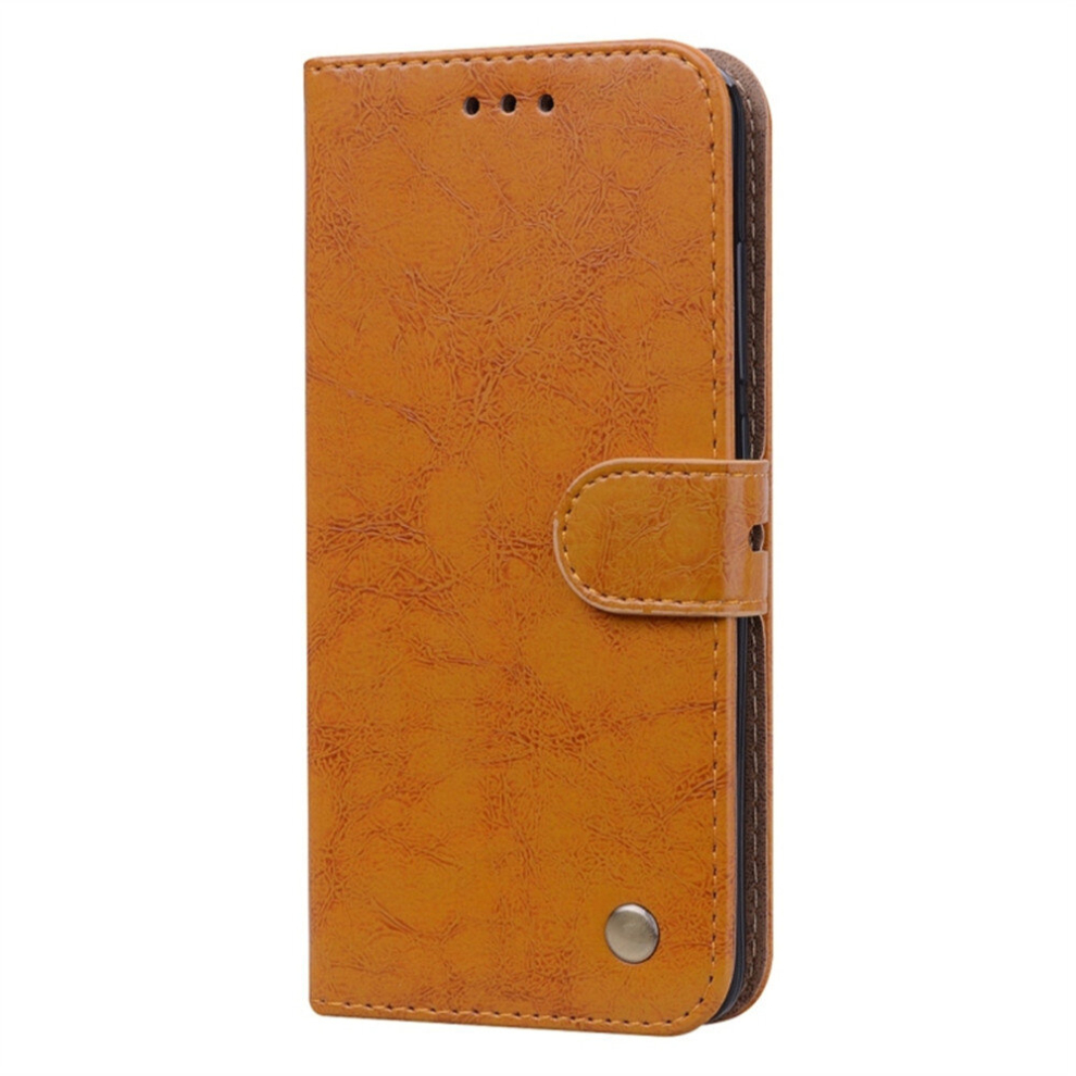 Business Style Oil Wax Texture Horizontal Flip Leather Case For Xiaomi Redmi 7A, With Holder & Card Slots & Wallet(Brown) Brown 8881471527874