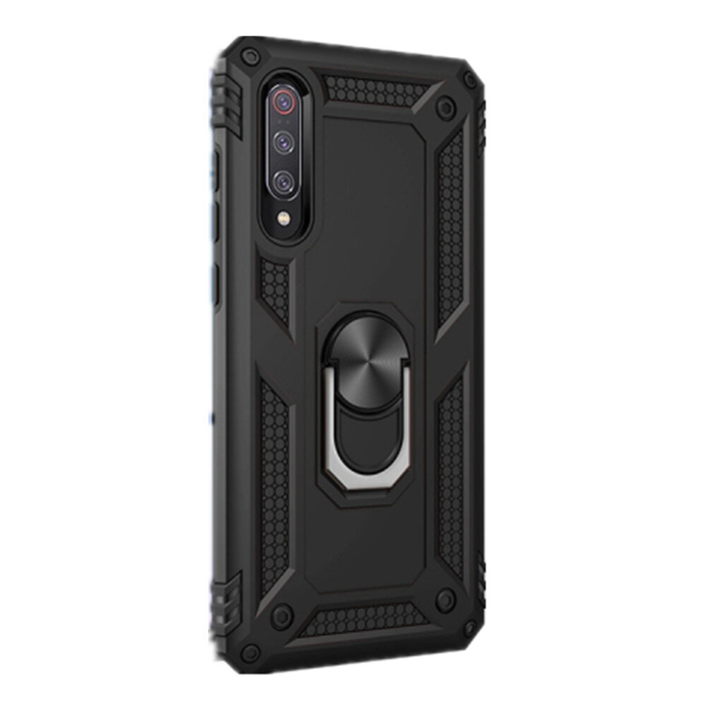 2 Pcs Shockproof Tpu + Pc Protective Case For Xiaomi Mi 9, With 360 Degree Rotation Holder (Black) Black 8881471527898