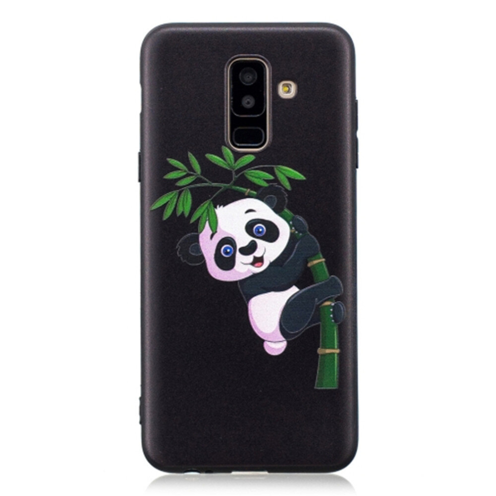 Embossment Patterned Tpu Soft Protector Cover Case For Samsung Galaxy A6plus(Panda And Bamboo) 8881471527881