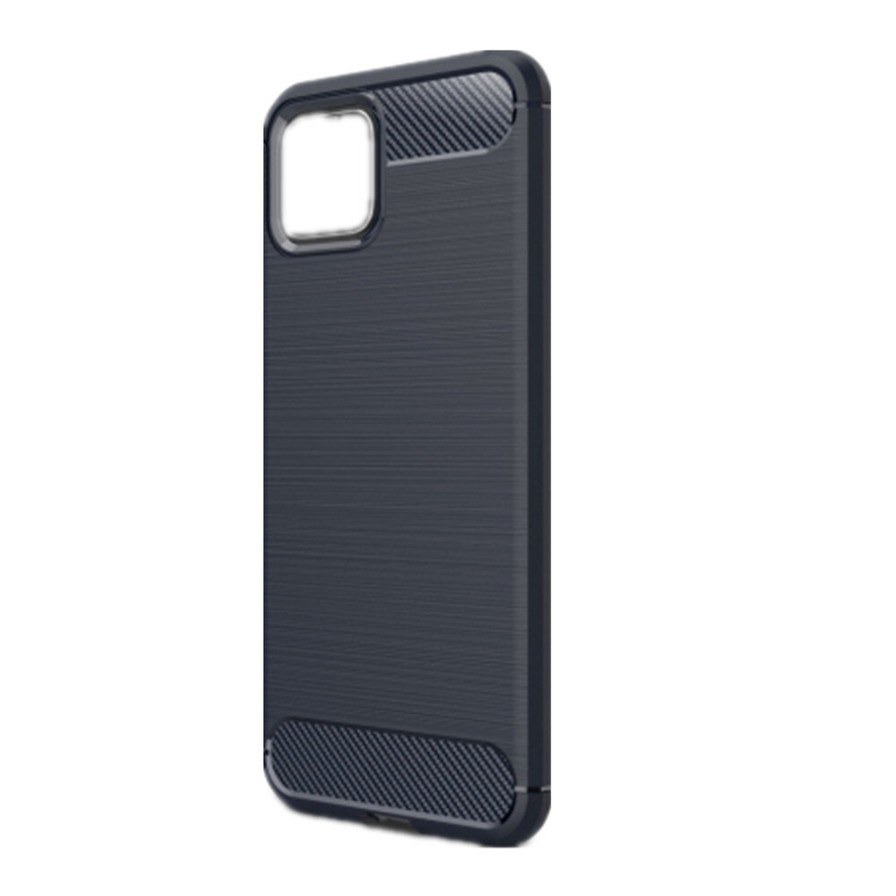 2Pcs Brushed Texture Carbon Fiber Tpu Case For Google Pixel 4(Navy ) Blue 8881471528000