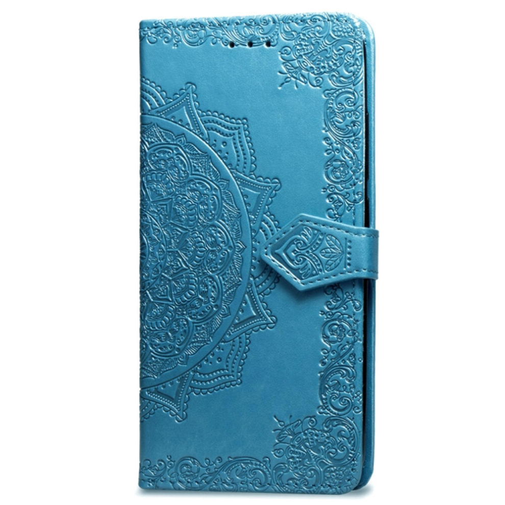 For Xiaomi Redmi 5 Plus Halfway Mandala Embossing Pattern Horizontal Flip Leather Case With Holder & Card Slots & Wallet & Lanyard(Blue) Blue 8881471523722