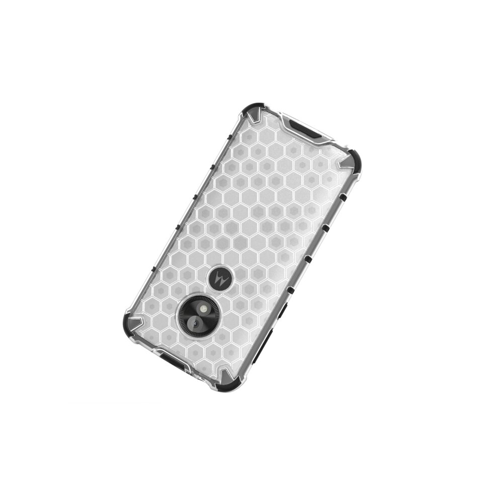 2Pcs For Motorola Moto E5 Play Go Shockproof Honeycomb Pc + Tpu Case(White) White 8881471525023