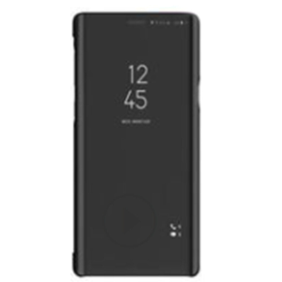 2Pc Electroplating Mirror Horizontal Flip Leather Case For Xiaomi 9T Pro With Holder(Black) Black 8881471524934