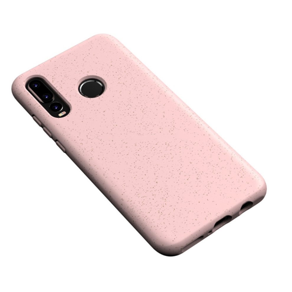 2 Pcs Starry Series Shockproof Straw Material + Tpu Protective Case For Huawei P30 Lite (Pink) Pink 8881471524682